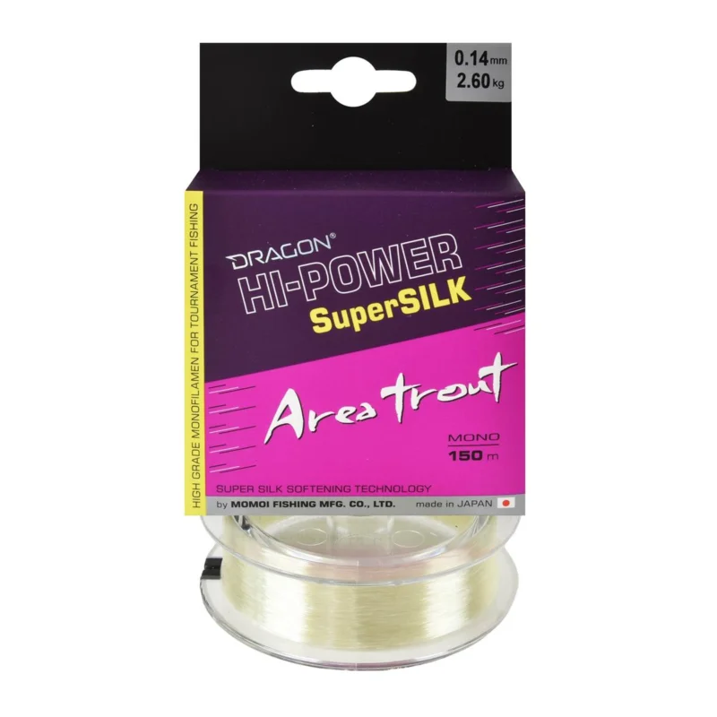 Żyłka spinningowa Dragon Hi-Power SuperSILK Area Trout 0.14mm 150m Darmowa dostawa