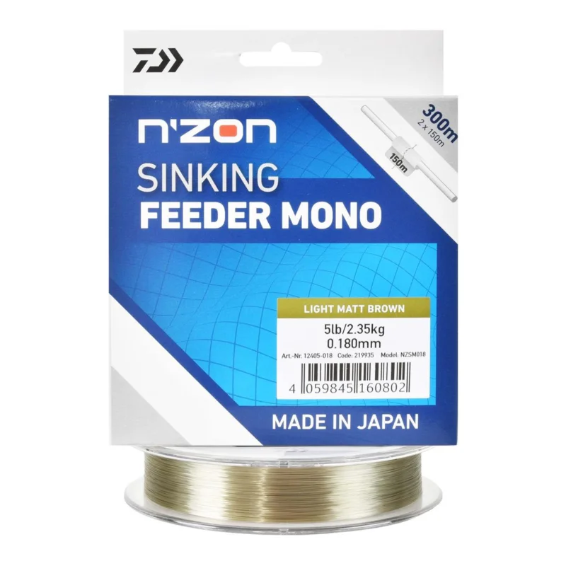 Żyłka feeder, gruntowa Daiwa N'Zon Sinking Feeder Mono 0,18mm 300m Popularny