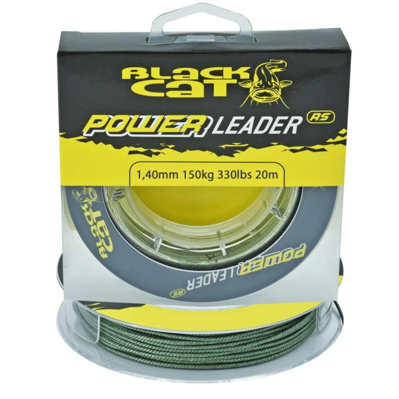 Plecionka przyponowa, sumowa Black Cat Power Leader 1.50mm 20m Tani