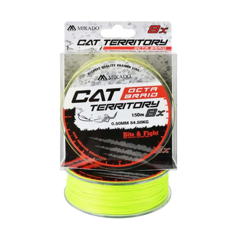 Plecionka sumowa Mikado Cat Territory Octa Braid 0.50mm 150m żółta fluo Bestseller