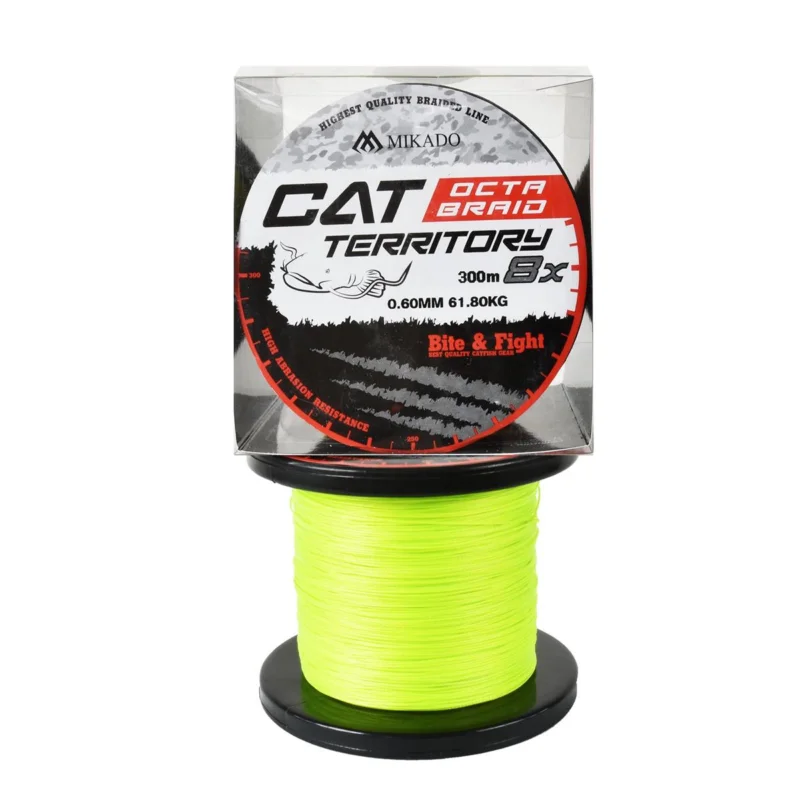 Plecionka sumowa Mikado Cat Territory Octa Braid 0.60mm 300m żółta fluo Do wyczerpania zapasów