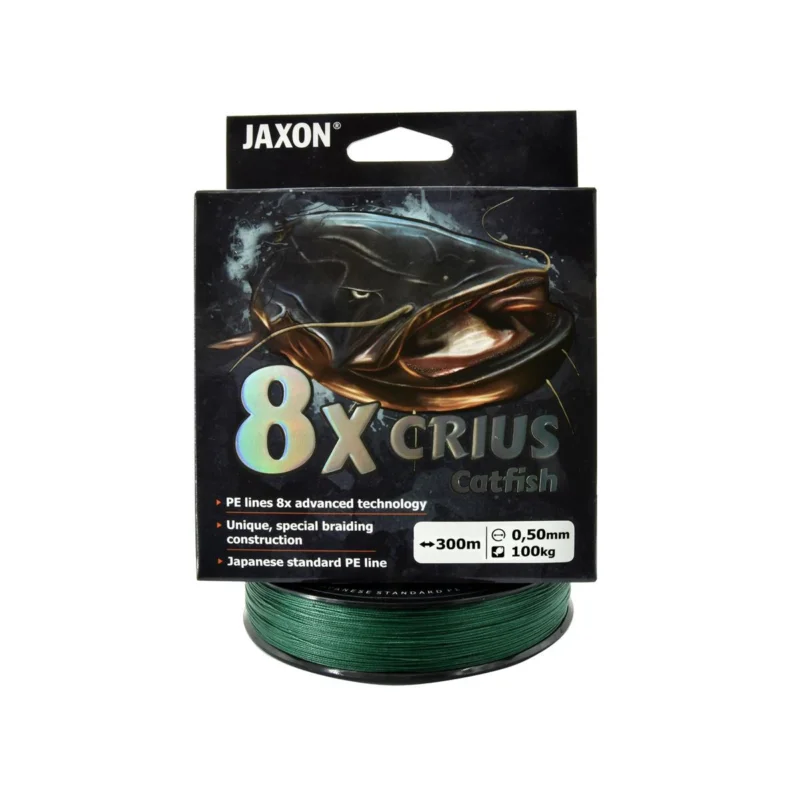 Oferta limitowana Plecionka sumowa Jaxon Crius 8X Catfish Green 0.50mm 300m