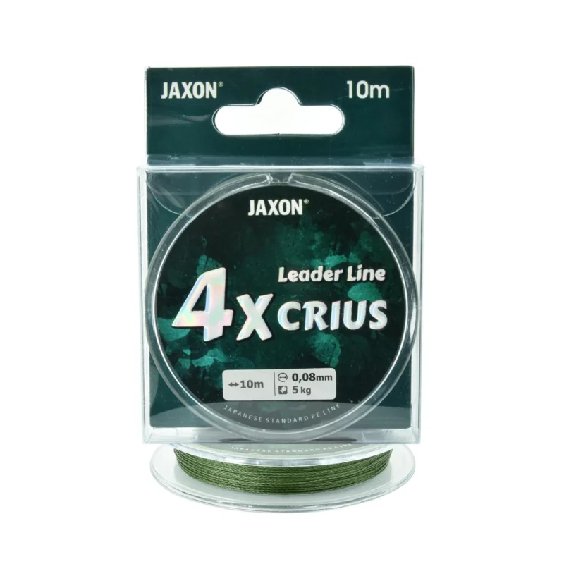 Plecionka przyponowa Jaxon Crius 4X Leader Line 0.08mm 10m Szybka dostawa