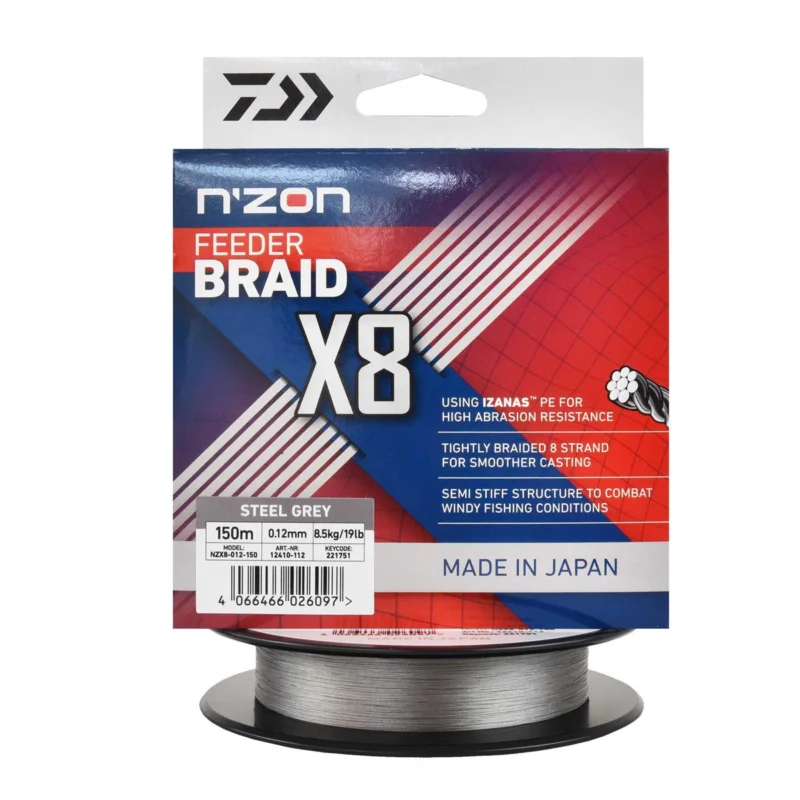 Nowy Plecionka feeder, gruntowa Daiwa N''Zon X8 0.12mm 150m