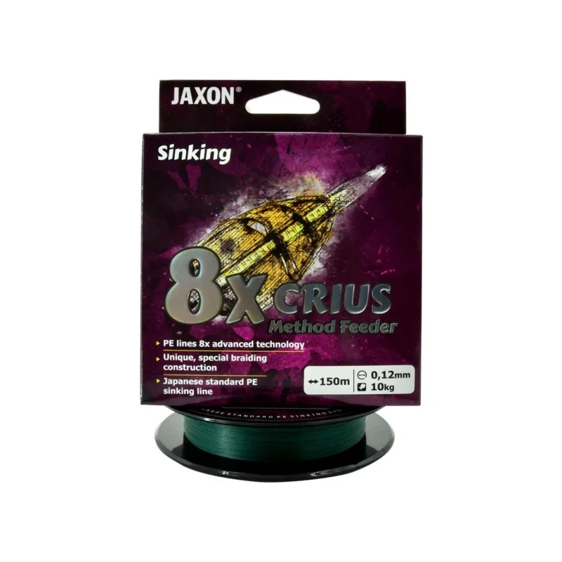 Plecionka do methody Jaxon Crius 8X Method Feeder Sinking 0.12mm 150m Zniżka