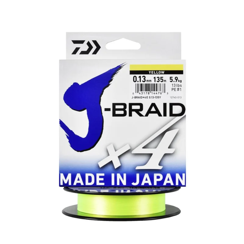 Oferta czasowa Plecionka spinningowa Daiwa J-Braid X4E yellow 0.13mm 135m