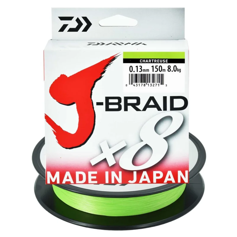 Ostatnia szansa Plecionka spinningowa Daiwa J-Braid X8 chartreuse 0.13mm 150m
