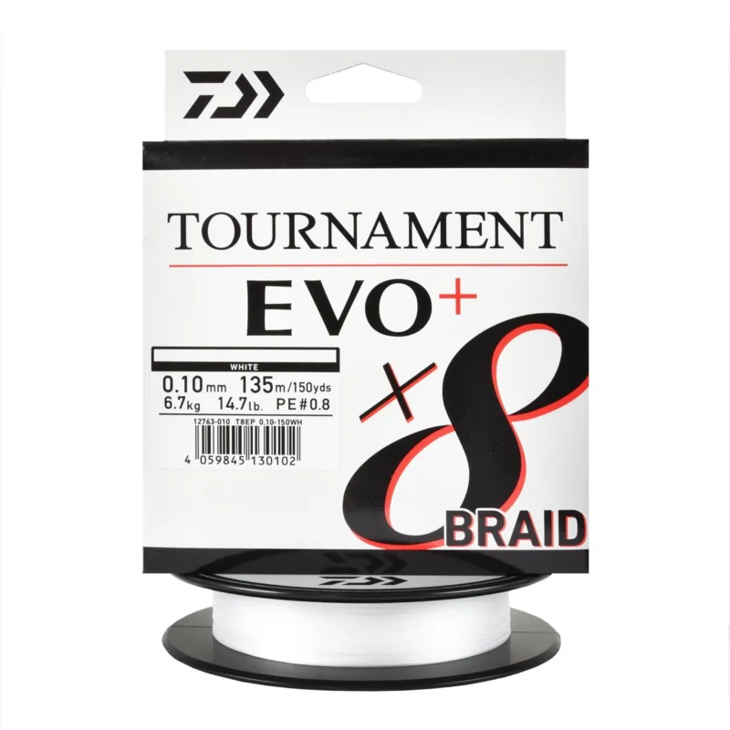Dodaj do koszyka Plecionka spinningowa Daiwa Tournament X8 Evo+ 0.10mm 135m biała