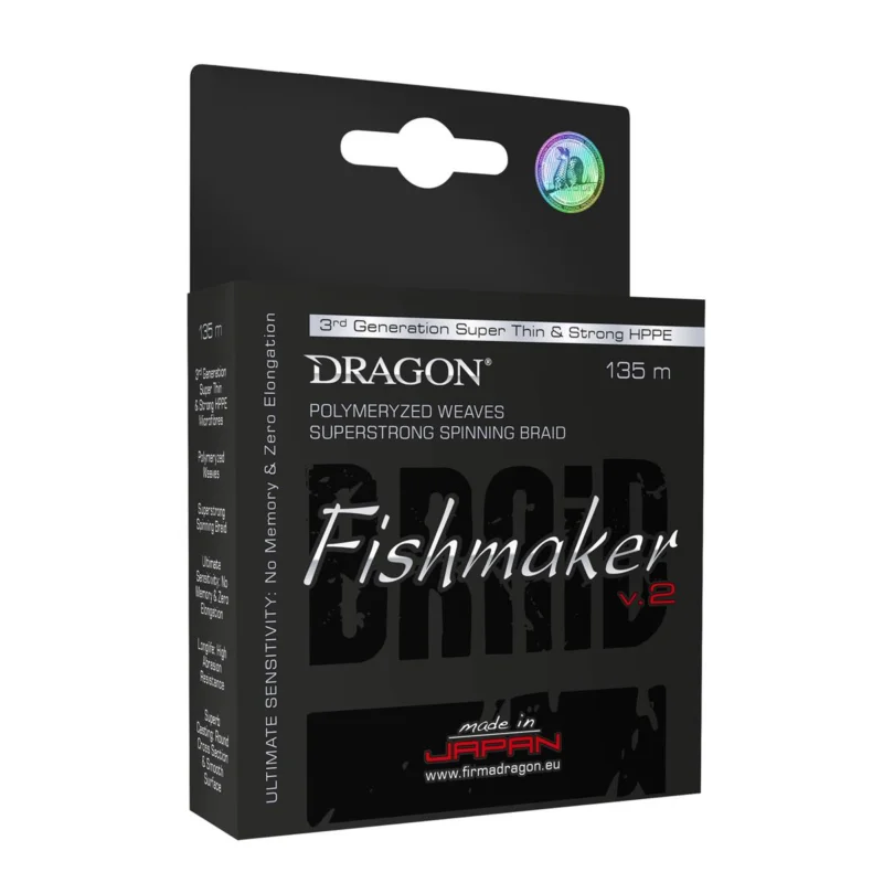 Łatwy zwrot Plecionka spinningowa Dragon Fishmaker V.2 pomarańczowa 0.20mm 135m