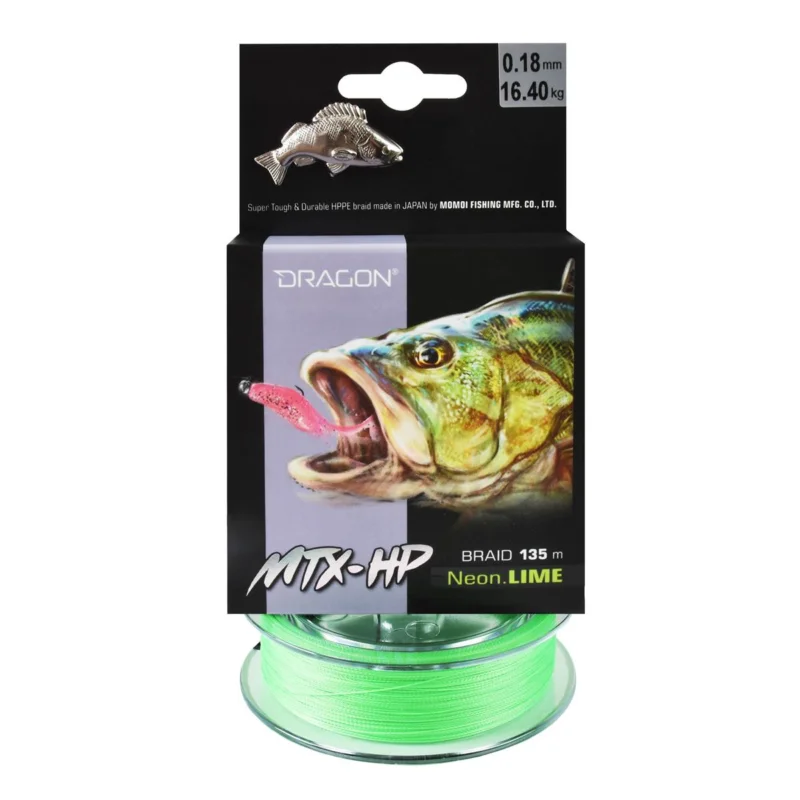 Plecionka spinningowa Dragon MTX-HP Neon Lime 0.18mm 135m Oferta czasowa