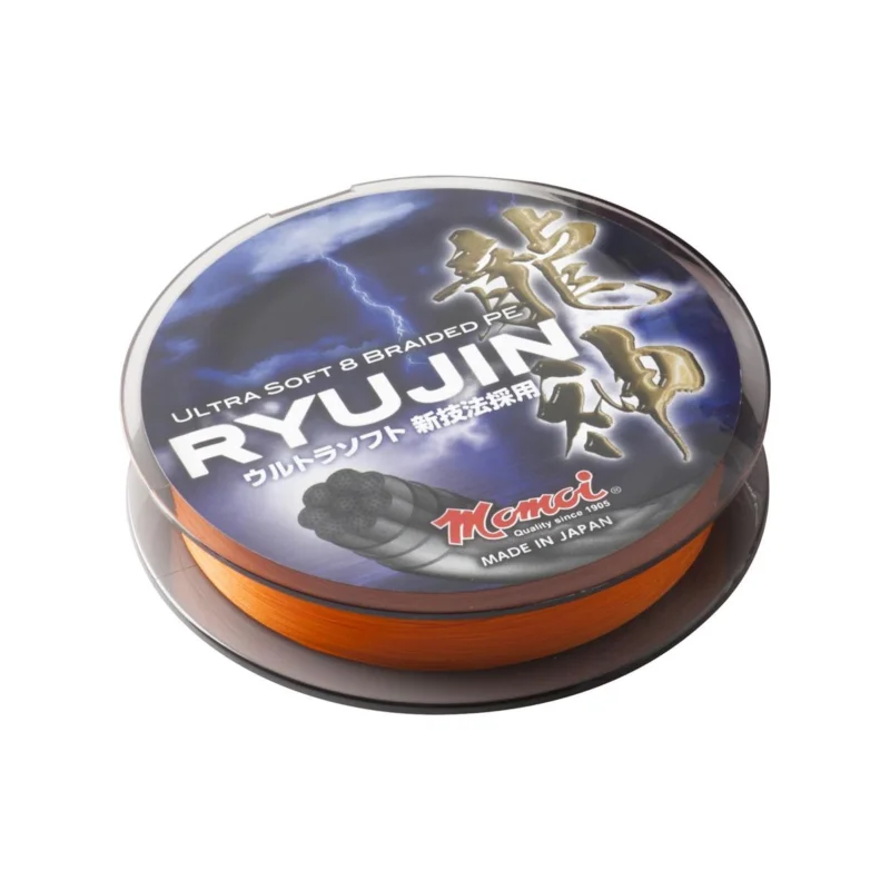 Wysoka jakość Plecionka spinningowa Momoi Ryujin 0.14mm 300m pomarańczowa fluo