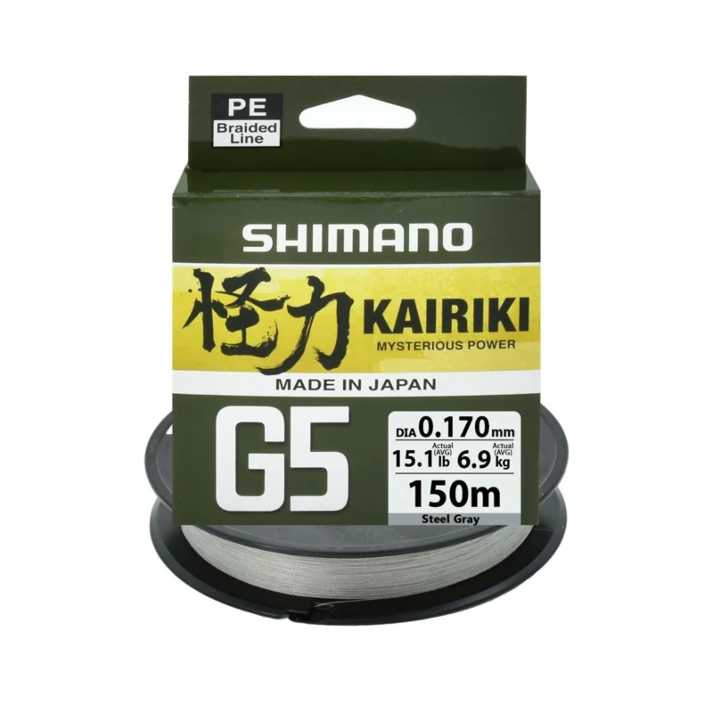 Tani Plecionka spinningowa Kairiki G5 Steel Grey 0,17mm 150m