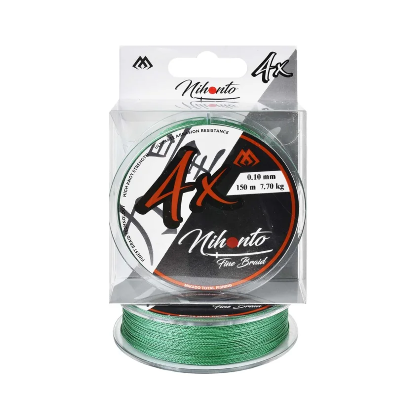 Plecionka spinningowa Mikado Nihonto Fine Braid 0.10mm 150m zielona Premium