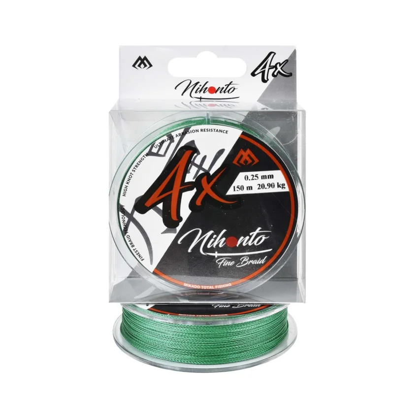 Ograniczona ilość Plecionka spinningowa Mikado Nihonto Fine Braid 0.25mm 150m zielona