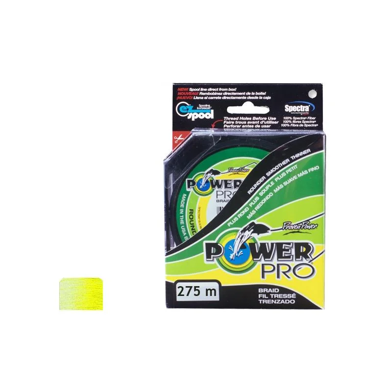 Plecionka spinningowa Power Pro Hi-Vis Yellow 0,13mm 275m Nie przegap