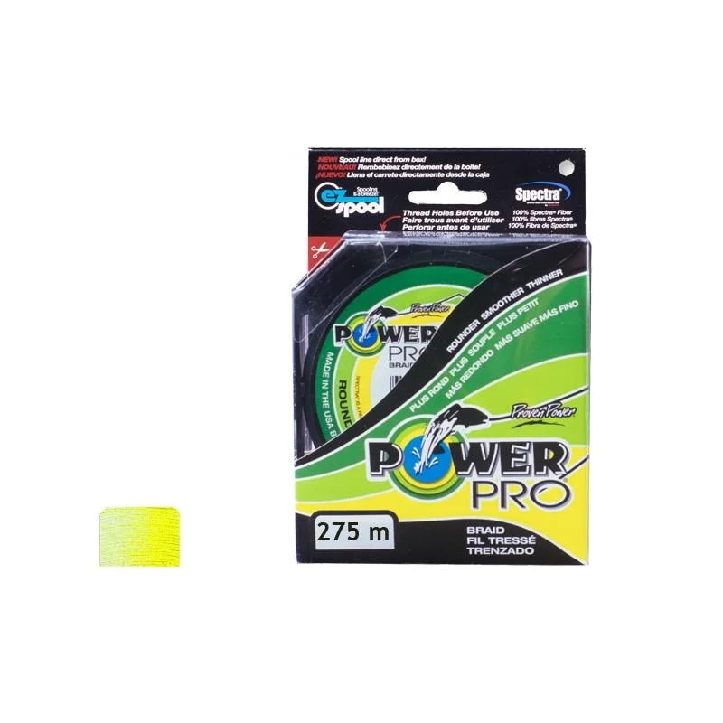 Plecionka spinningowa Power Pro Hi-Vis Yellow 0,28mm 275m Premium