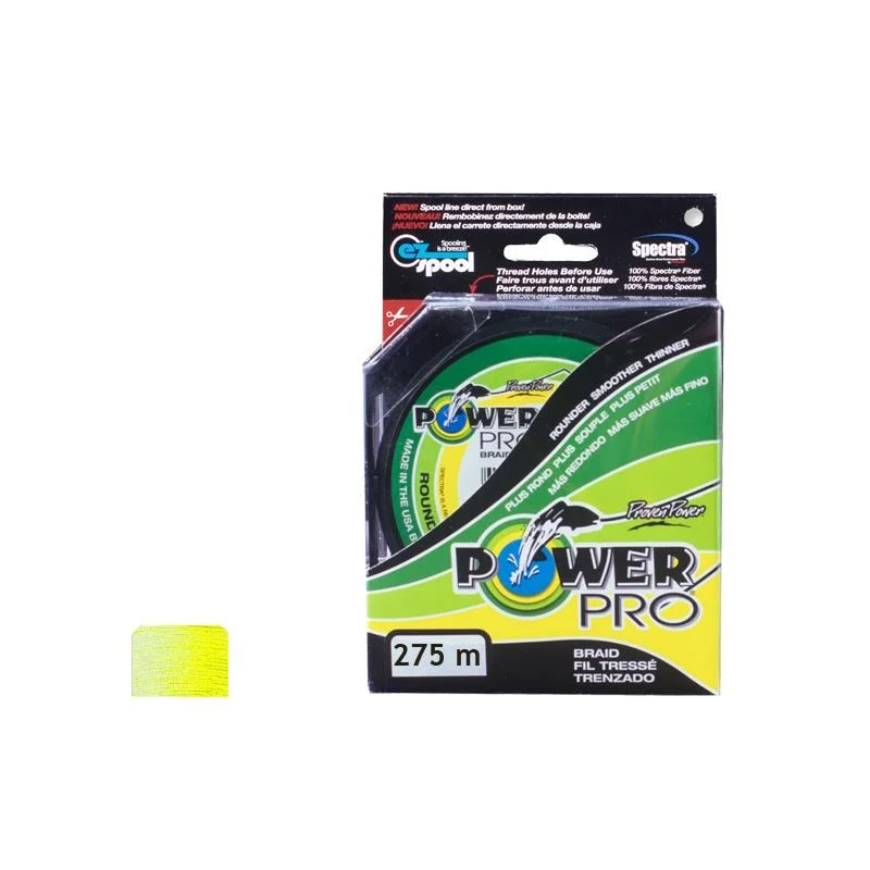 Dostępne od ręki Plecionka spinningowa Power Pro Hi-Vis Yellow 0,32mm 275m