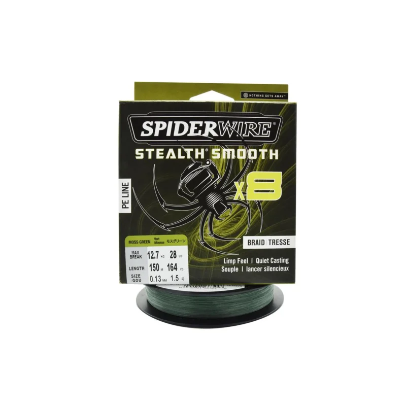 Plecionka spinningowa Spiderwire Steal Smooth 8 Moss Green 0.13mm 150m Wysoka jakość