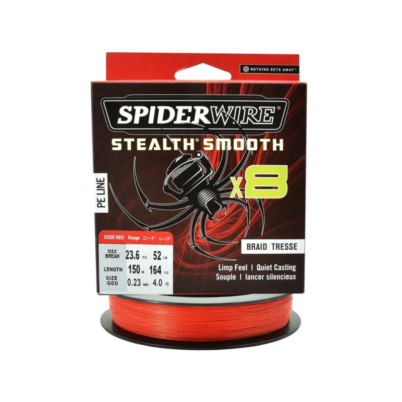 Do wyczerpania zapasów Plecionka spinningowa Spiderwire Steal Smooth 8 Red 0.23mm 150m