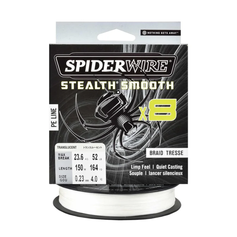 Nie przegap Plecionka spinningowa Spiderwire Steal Smooth 8 Translucent 0.23mm 150m