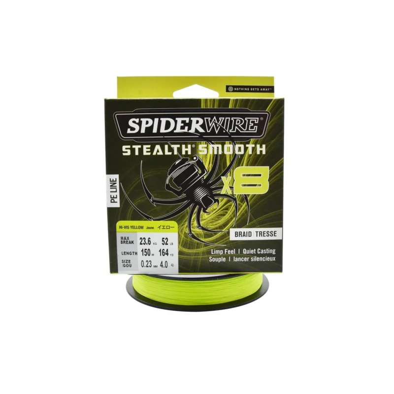 Ostatnia szansa Plecionka spinningowa Spiderwire Steal Smooth 8 Yellow 0.23mm 150m