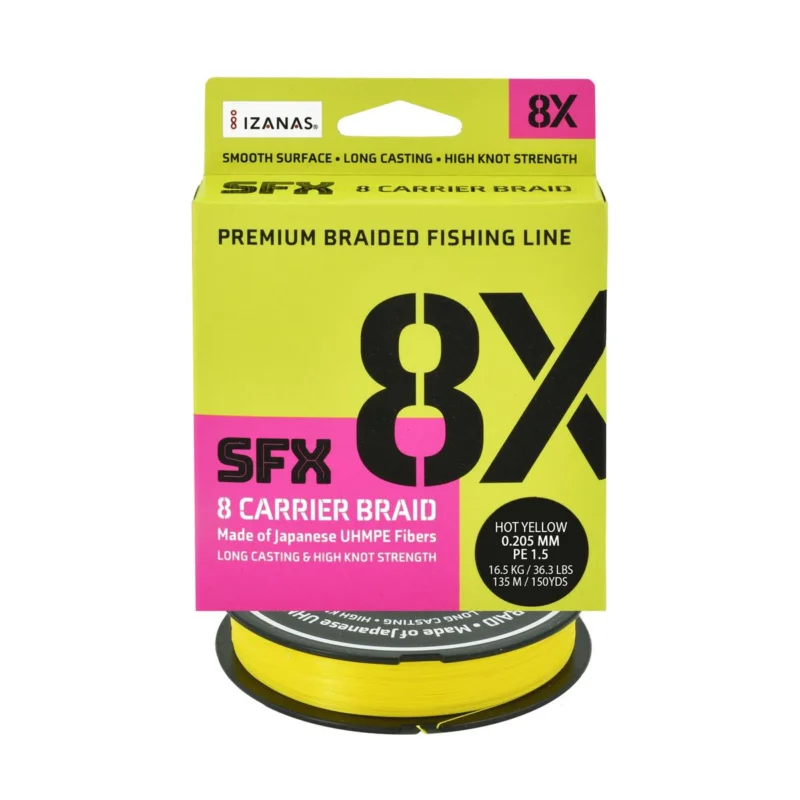 Bezpieczna płatność Plecionka spinningowa Sufix SFX 8X Hot Yellow 0.205mm 135m