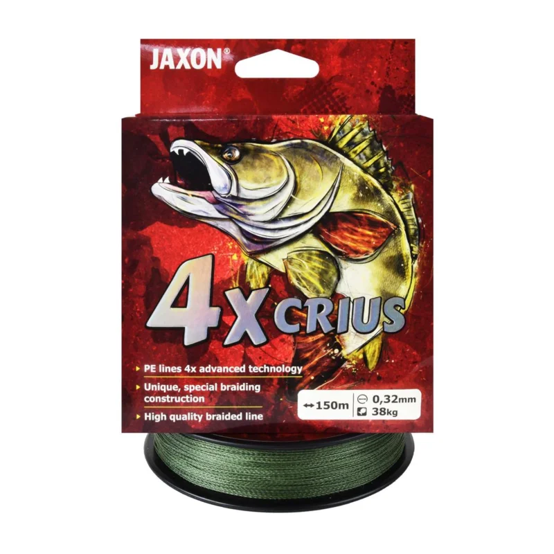 Zamów dziś Plecionka spinningowa Jaxon Crius 4X ciemnozielona 0.32mm 150m