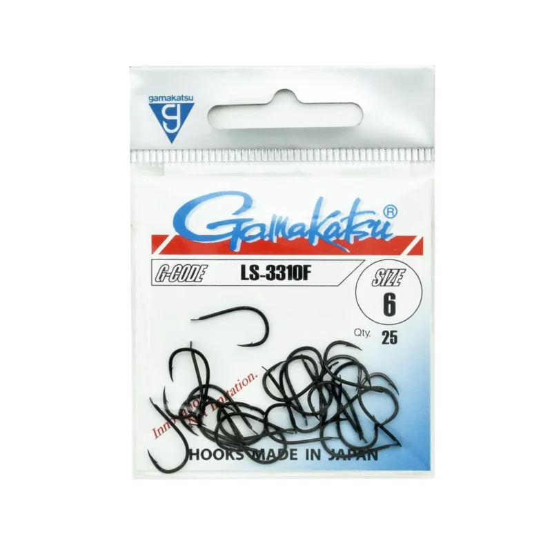 Haczyki kute feederowe, spławikowe 3310F rozmiar 6 czarne 25 sztuk Oferta czasowa