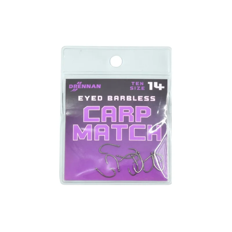 Hit sprzedaży Haczyki karpiowe, spławikowe Drennan Carp Match rozmiar 14 bezzadziorowe 10 sztuk