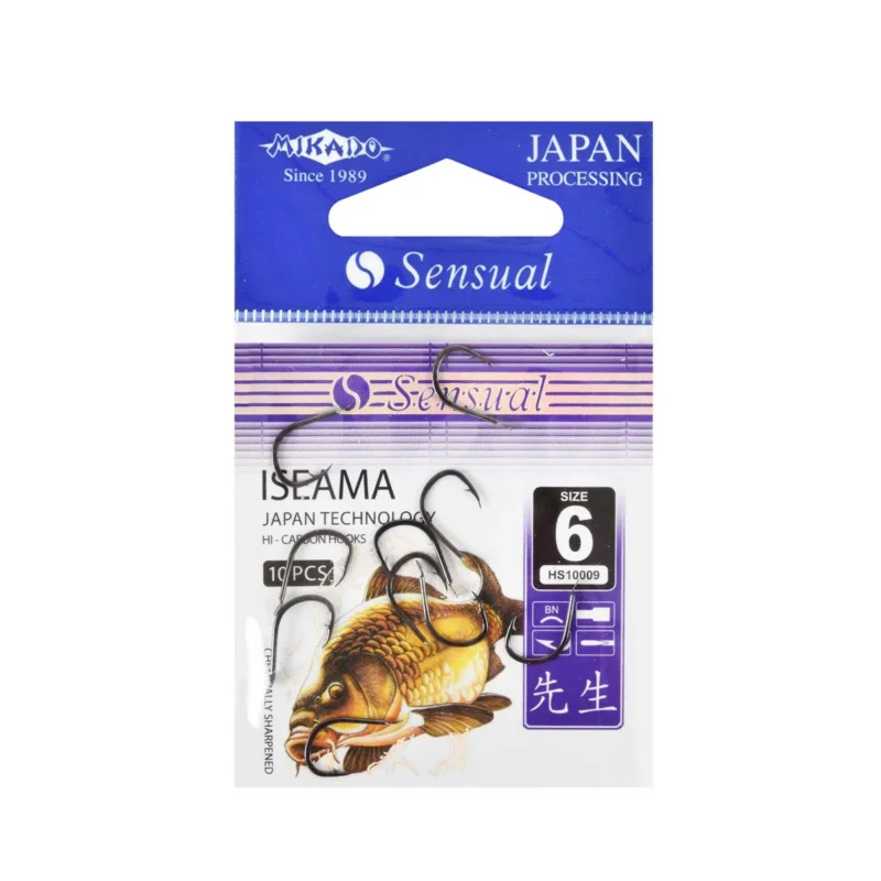 Cena promocyjna Haczyki karpiowe Mikado Sensual Iseama rozmiar 6 czarny nikiel 10 sztuk