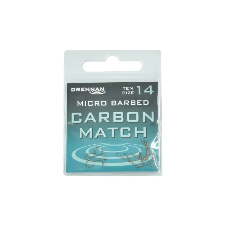 Haczyki spławikowe Drennan Carbon Match rozmiar 14 10 sztuk Super okazja