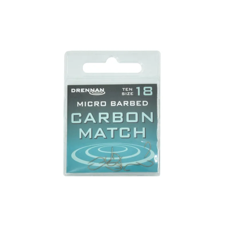 Ekspresowa dostawa Haczyki spławikowe Drennan Carbon Match rozmiar 18 10 sztuk