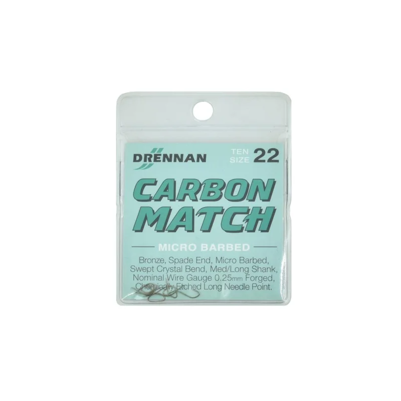 Haczyki spławikowe Drennan Carbon Match rozmiar 22 10 sztuk Zamów dziś