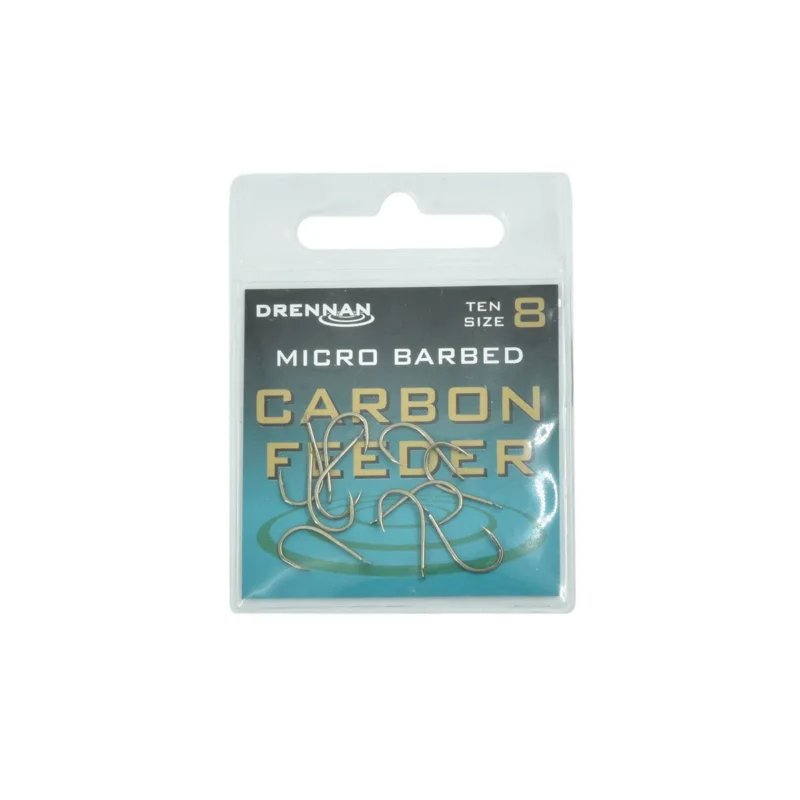 Nie przegap Haczyki feederowe Drennan Carbon Feeder rozmiar 8 10 sztuk