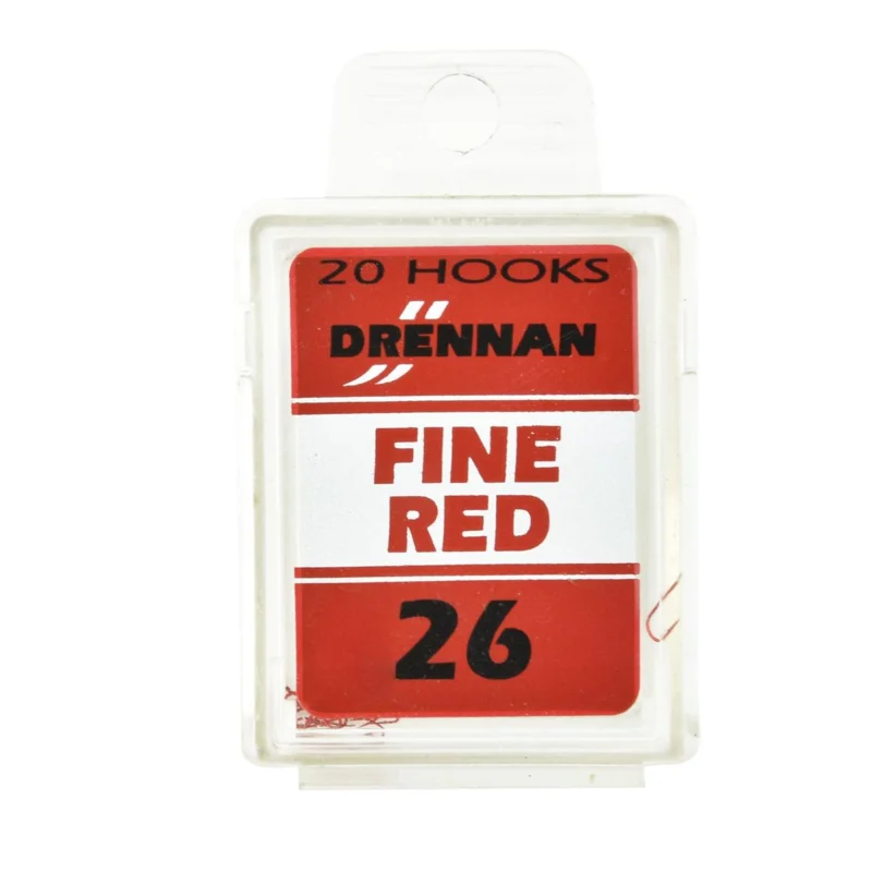 Tylko do końca tygodnia Haczyki spławikowe Drennan Fine Red rozmiar 26 20 sztuk