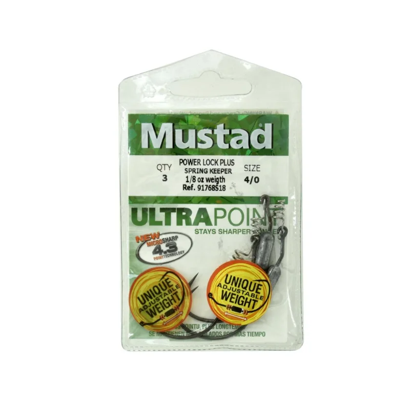 Zniżka Haczyki spinningowe Mustad Power Lock plus z obciążeniem rozmiar 4/0 3 sztuki