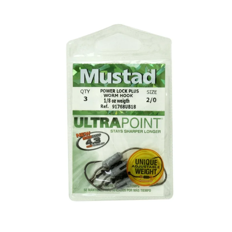 Haczyki spinningowe Mustad Swimbait z obciążeniem rozmiar 2/0 3 sztuki Wyprzedaż