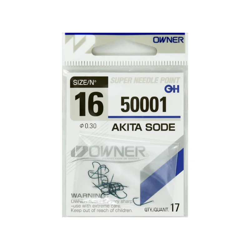 Oferta czasowa Haczyki feederowe, spławikowe Owner 50001 rozmiar 16 niebieskie 17 sztuk