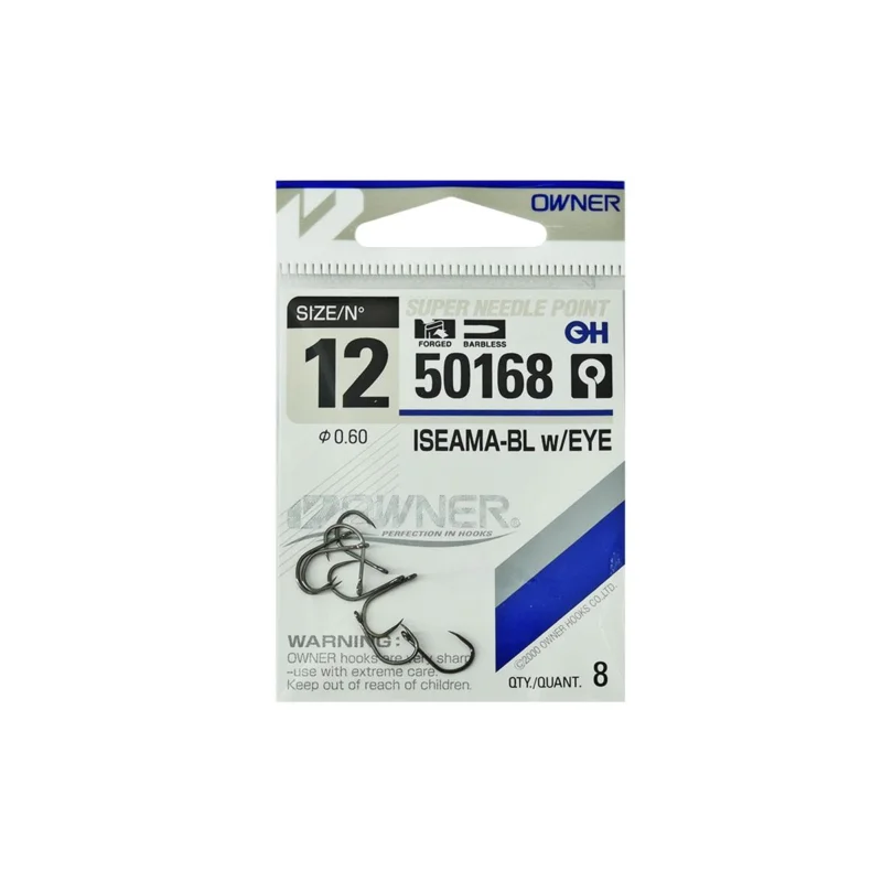 Bestseller Haczyki feederowe, spławikowe Owner 50168 rozmiar 12 ciemne stalowe 8 sztuk
