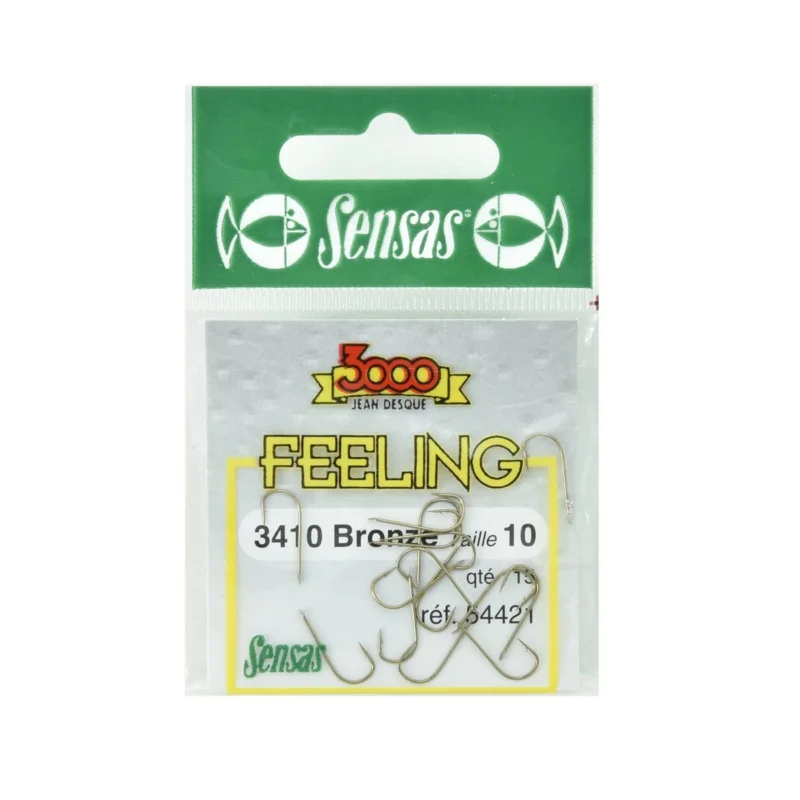 Haczyki spławikowe, feederowe Sensas 3410 rozmiar 10 brązowe 15 sztuk Oferta
