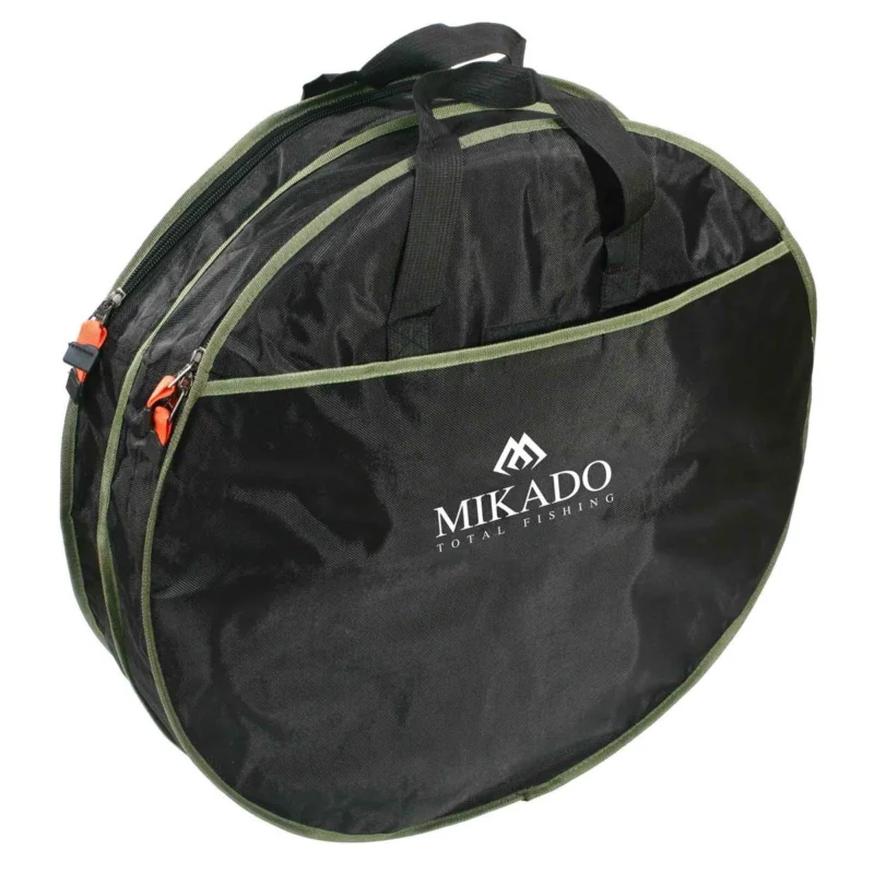Pokrowiec okrągły na siatkę 2 komory Mikado 63x17cm czarny/zielony Cena promocyjna
