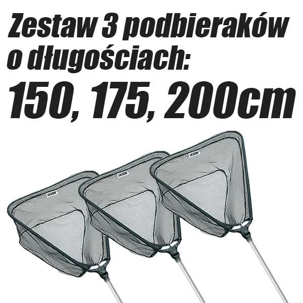Kup online Zestaw trzech podbieraków teleskopowych Jaxon AXN 150/175/200cm
