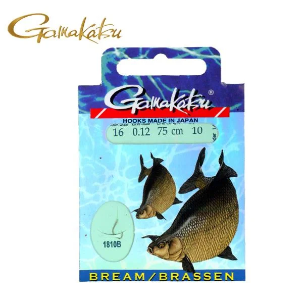 Nie przegap Haczyki z przyponem Gamakatsu BKS1810B rozmiar 14 0,14mm 75cm 10 sztuk