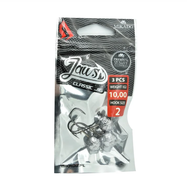 Cena promocyjna Główka jigowa spinningowa Mikado Jaws Classic rozmiar 2 10g 3 sztuki
