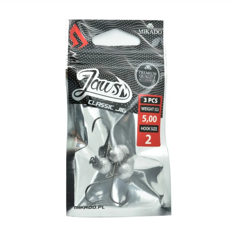 Hit sprzedaży Główka jigowa spinningowa Mikado Jaws Classic rozmiar 2 5g 3 sztuki