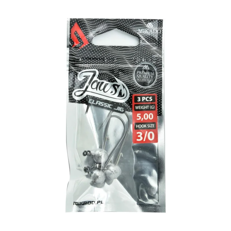 Super okazja Główka jigowa spinningowa Mikado Jaws Classic rozmiar 3/0 5g 3 sztuki
