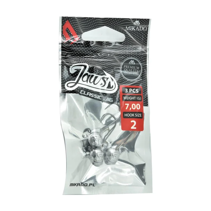 Główka jigowa spinningowa Mikado Jaws Classic rozmiar 2 7g 3 sztuki Szybka dostawa