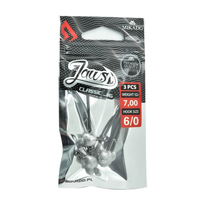 Okazja Główka jigowa spinningowa Mikado Jaws Classic rozmiar 6/0 7g 3 sztuki
