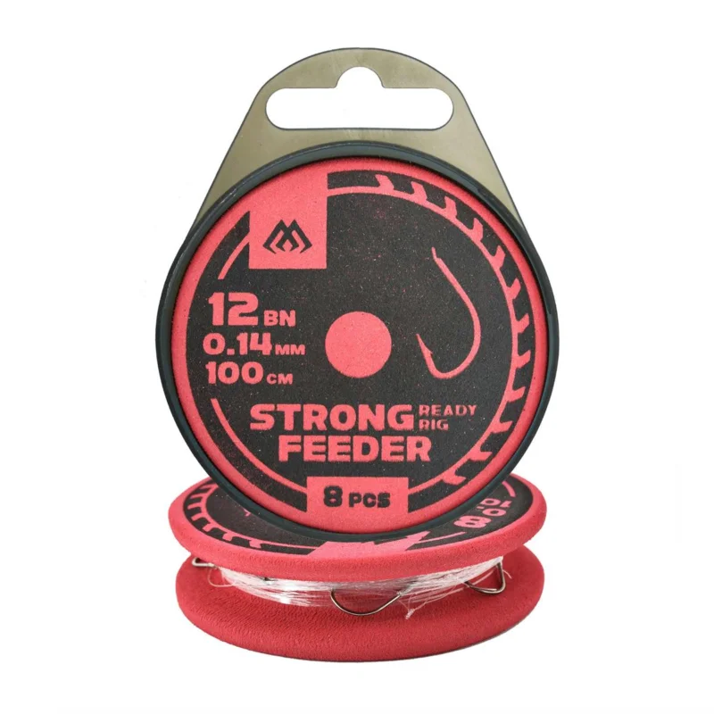 Haczyki z przyponem Mikado Feeder Strong rozmiar 12 8 sztuk Ekspresowa dostawa