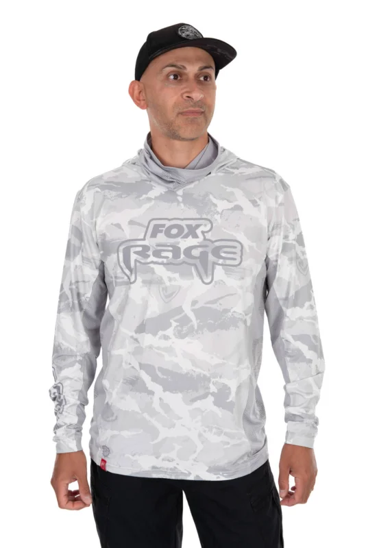 KOSZULKA Z DŁUGIM RĘKAWEM FOX UV HOOED LIGHT CAMO TOP Nowy